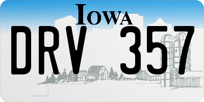 IA license plate DRV357
