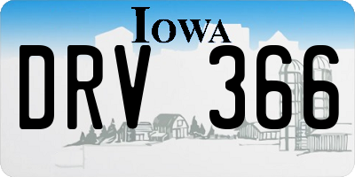 IA license plate DRV366