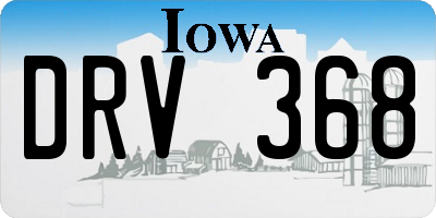 IA license plate DRV368