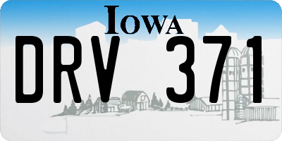 IA license plate DRV371