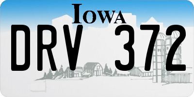 IA license plate DRV372