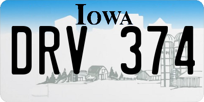 IA license plate DRV374
