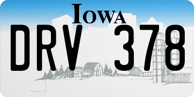 IA license plate DRV378