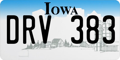 IA license plate DRV383