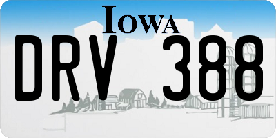 IA license plate DRV388