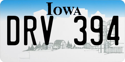 IA license plate DRV394
