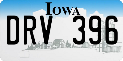 IA license plate DRV396
