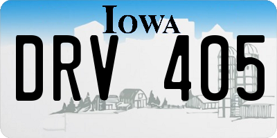 IA license plate DRV405