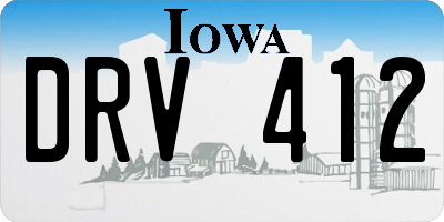 IA license plate DRV412