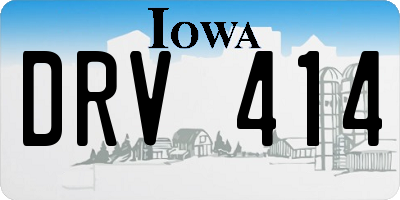 IA license plate DRV414
