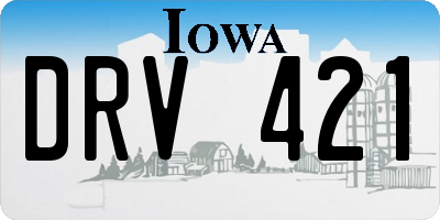 IA license plate DRV421