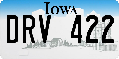 IA license plate DRV422