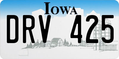 IA license plate DRV425