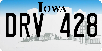 IA license plate DRV428