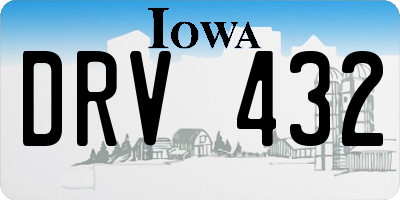 IA license plate DRV432