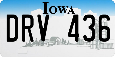 IA license plate DRV436