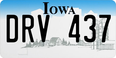 IA license plate DRV437