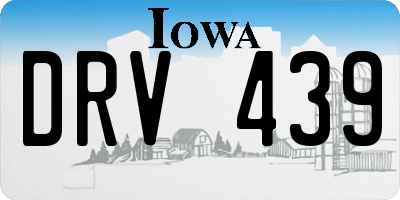 IA license plate DRV439