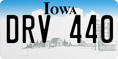 IA license plate DRV440