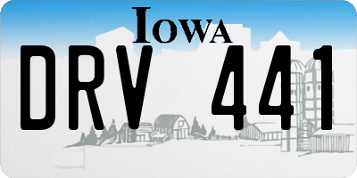IA license plate DRV441