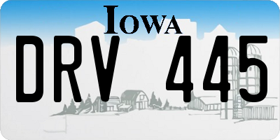 IA license plate DRV445