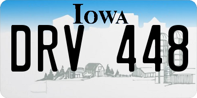 IA license plate DRV448