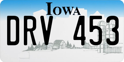 IA license plate DRV453