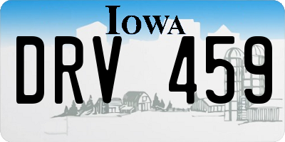 IA license plate DRV459