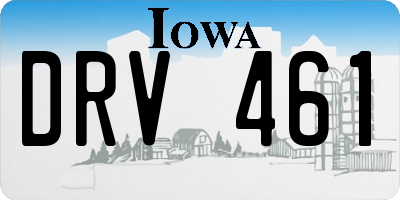 IA license plate DRV461