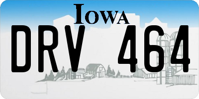 IA license plate DRV464