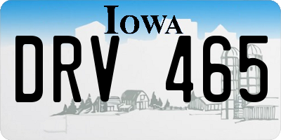 IA license plate DRV465
