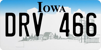 IA license plate DRV466