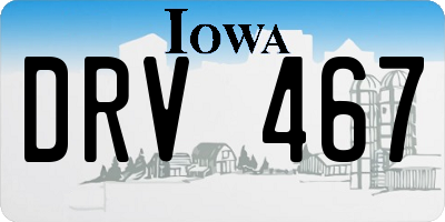 IA license plate DRV467