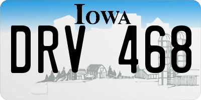 IA license plate DRV468