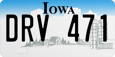 IA license plate DRV471