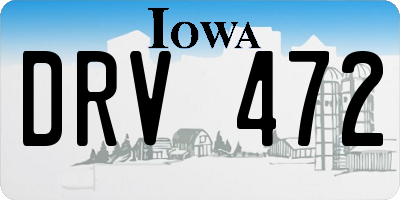 IA license plate DRV472