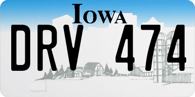 IA license plate DRV474