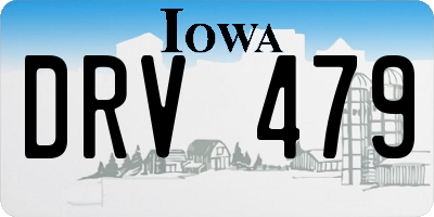 IA license plate DRV479