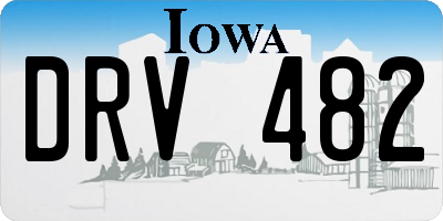 IA license plate DRV482