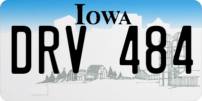 IA license plate DRV484