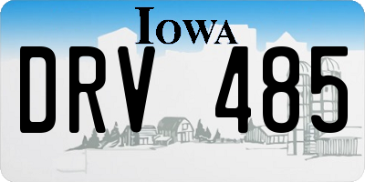 IA license plate DRV485