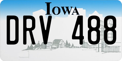 IA license plate DRV488