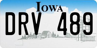 IA license plate DRV489