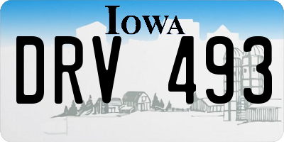 IA license plate DRV493