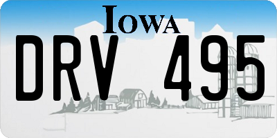 IA license plate DRV495