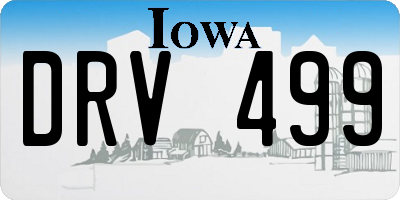 IA license plate DRV499