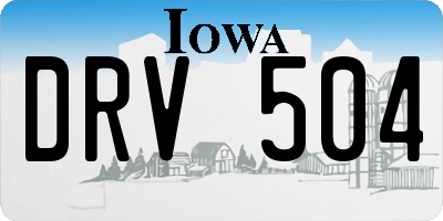 IA license plate DRV504