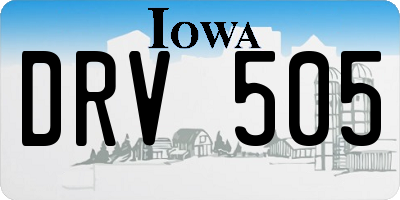 IA license plate DRV505