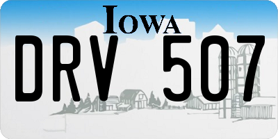 IA license plate DRV507