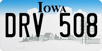 IA license plate DRV508